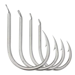 100Pcs High carbon steel slow rocking Jighead Jigging iron plate single hook tin-plated anti-rust sea boat fishing Accessories