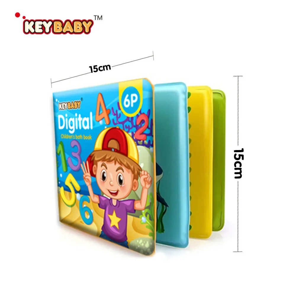 モンテッソーリおもちゃ ソフトEVA漫画風お風呂絵本 BBホイッスル付き 早期教育用 防水ページ 幼児向け