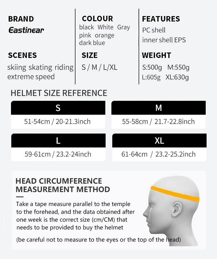 Eastinear's neue leichte All-in-One-Brille, Skihelm, Outdoor-Ski- und Snowboard-Ausrüstung für Herren und Damen und Kinder – Detail 15