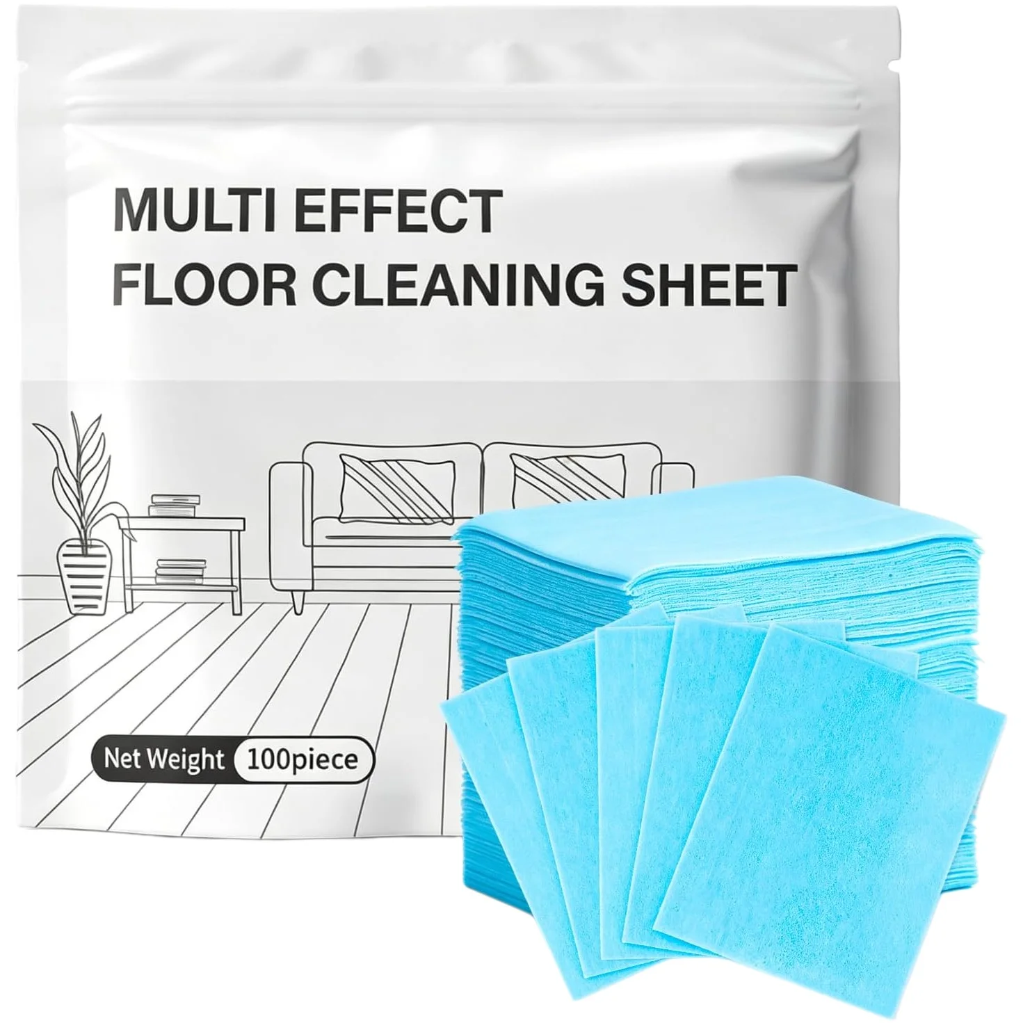 100 Piece Floor Cleaning Tablets Cleaner For Hardwood Laminate Tile & RV Walls Deodorization Shower Floor for Slippery Floor
