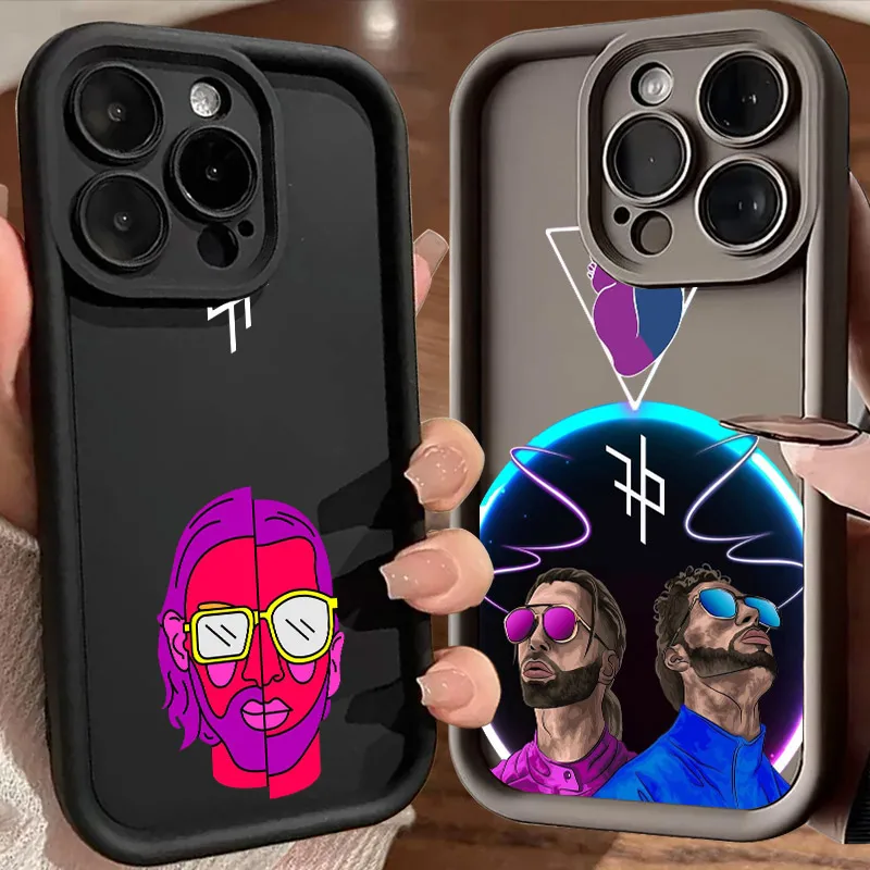

QLF x PNL Pnl Singer Soft TPU Case For iPhone 16 15 11 13 14 12 Pro Max 15 Plus Mini Coque 16Pro Shockproof Silicone Phone Cover