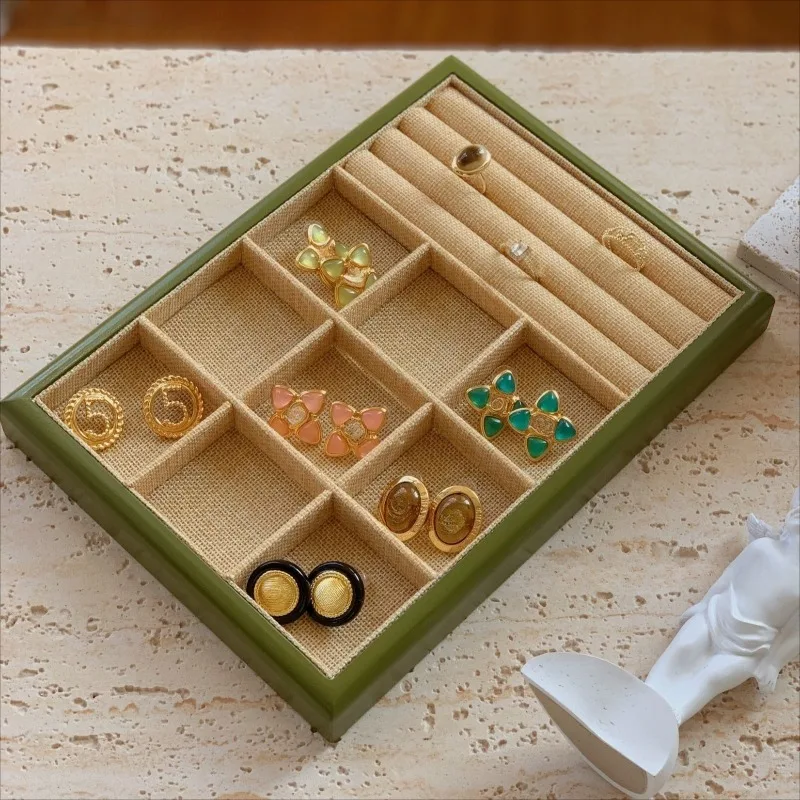 

Counter Jewelry Display Tray Solid Wood Jewellery Organizer Trays Exhibitor Ring Necklace Storage Tray Bracelet Earrings Trays