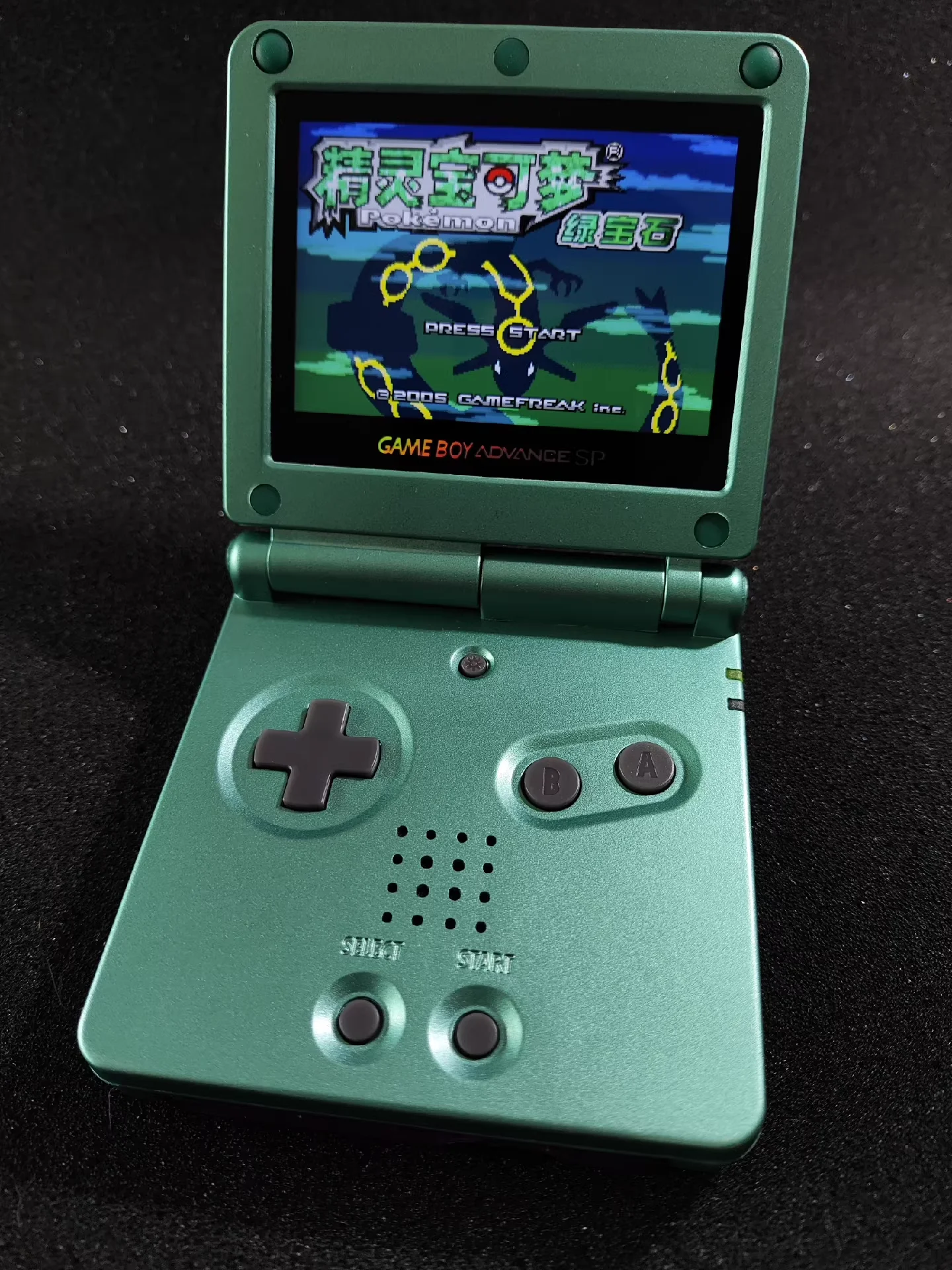 DIY GBASPgame console GBASP DIY high-quality and good-feeling replacement shell Rayquaza Emerald Pokémon Pokemon adopts ips hig