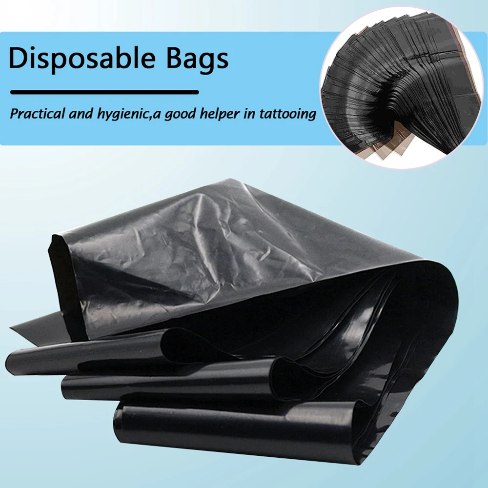 Disposable Tattoo Clip Cord Sleeves Covers Bags Black/White/Blue Plastic Tattoo Machine Protection Bags Tattoo Accessories