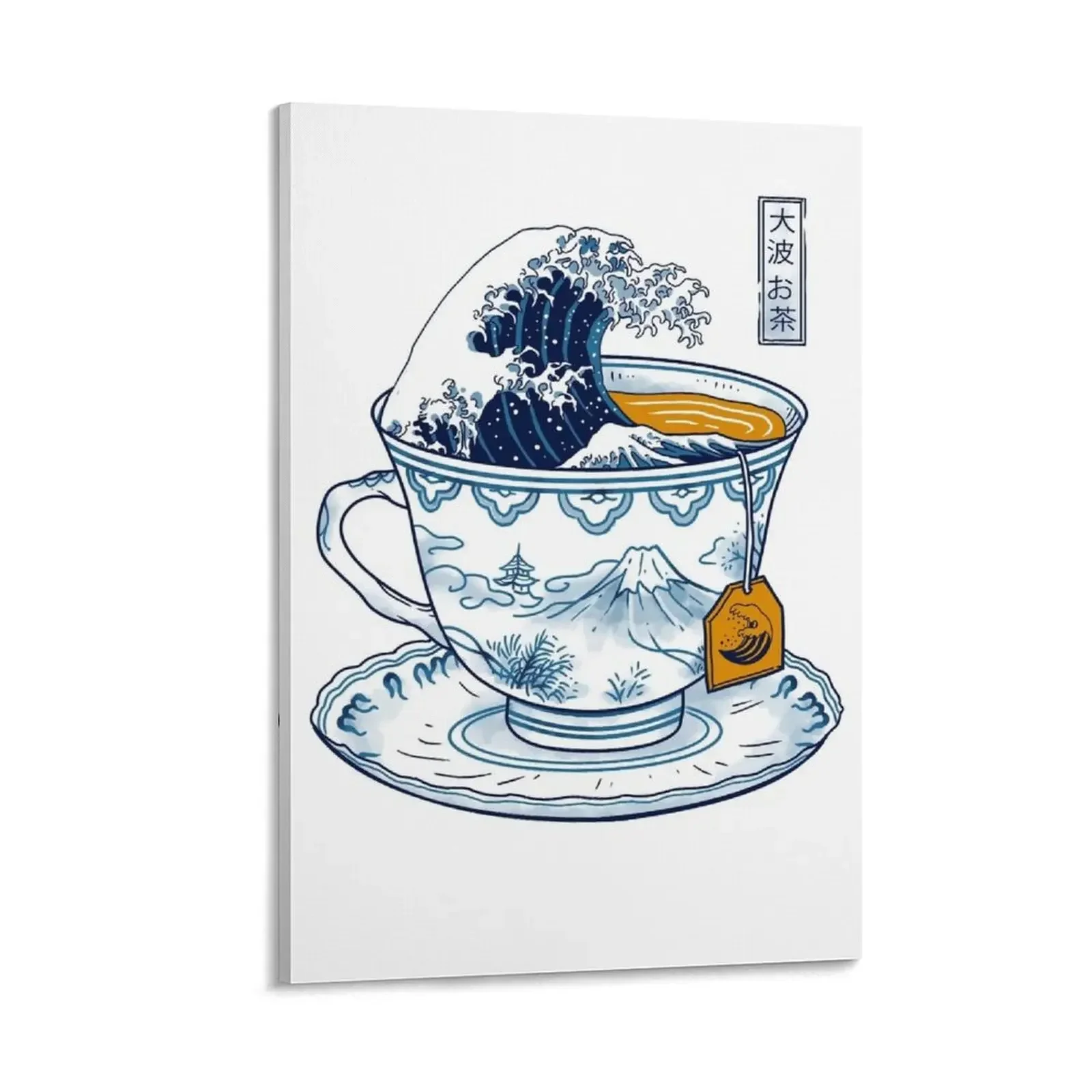 

The Great Kanagawa Tea Canvas Painting Luxury living room decoration wallpapers home decor korean room decor
