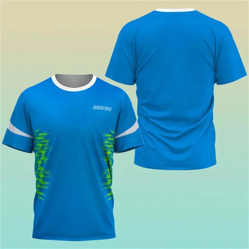 2024 New Style Boutique Table Tennis Jerseys Training T Shirt Summer Sweat Absorbent Comfortable Short Sleeved Round Neck Tops