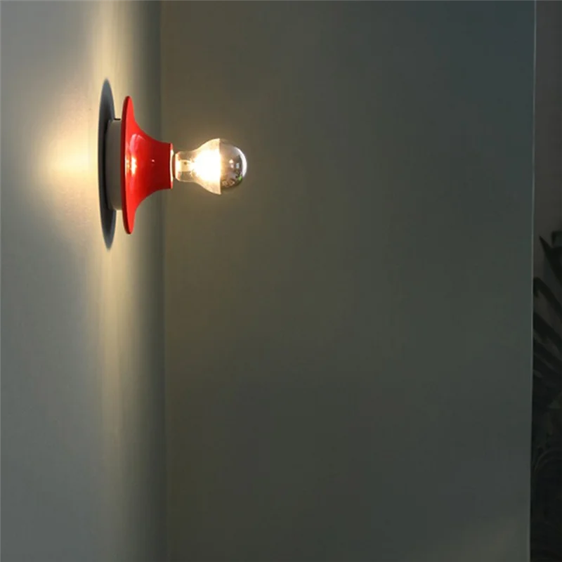 

【Секь-только!】прикроватный светодиодный настенный светильник Macaron для спальни, фоновый настенный светильник для дома, цвет, ретро, гостиная, E27, красочный настенный светильник