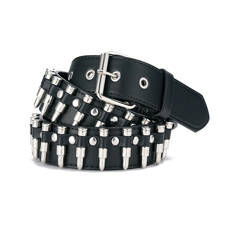 1PC Fashion Bronze Bullet Riem Metalen Riem Mannen En Vrouwen Punk Hardware Jeans Riem Y2K Riem Designer Riem vrouwen riem