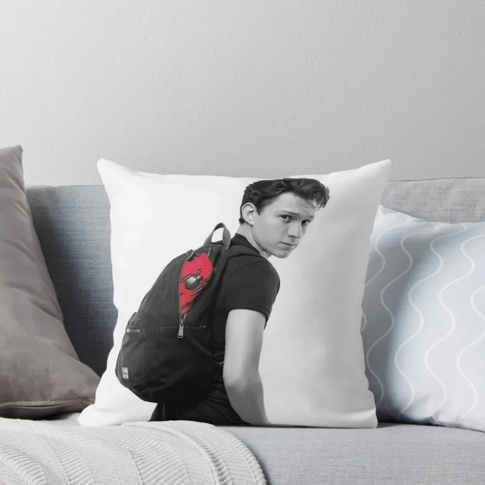 

Tom Holland Throw Pillow Plaid Sofa home decor items pillow