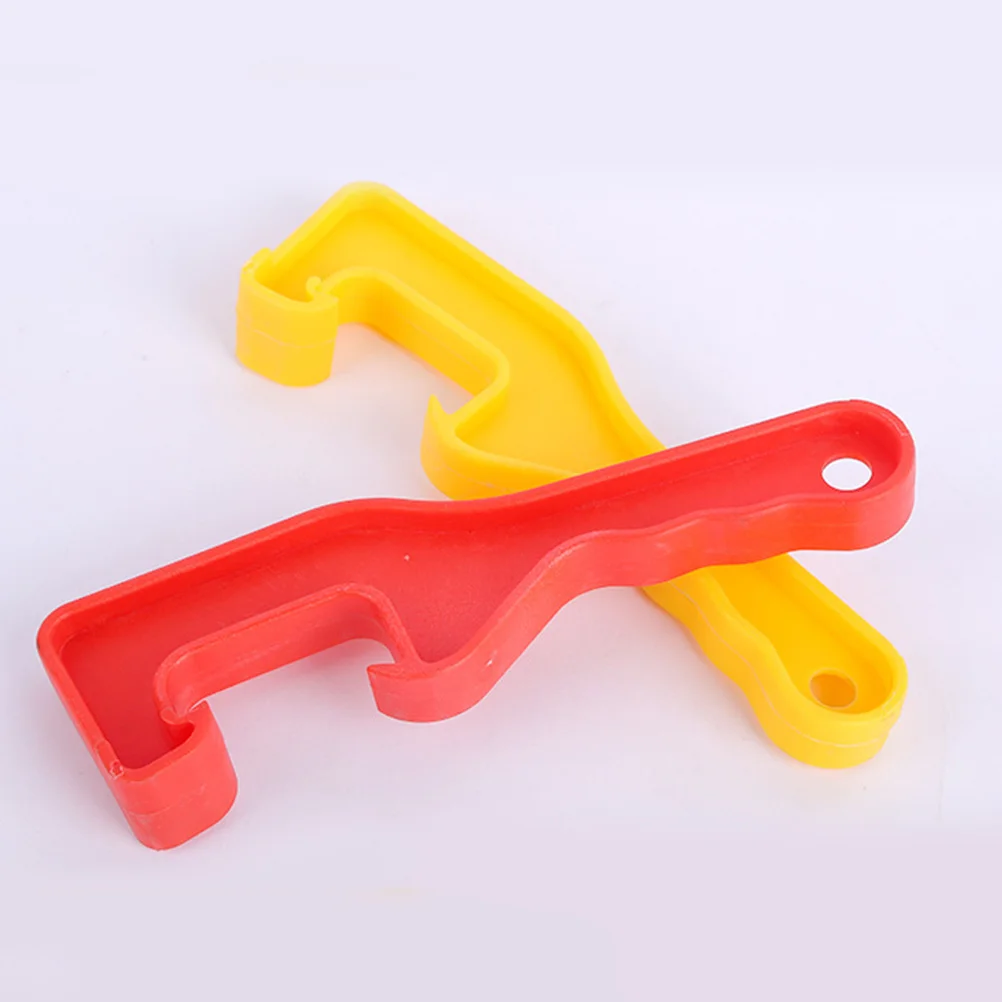 4 قطع من فتاحة علب البرميل، مفتاح ربط بلاستيكي قوي للأختام الضيقة، عملية سلسة، خفيفة الوزن، محمولة للاستخدام المنزلي باللون الأحمر #1