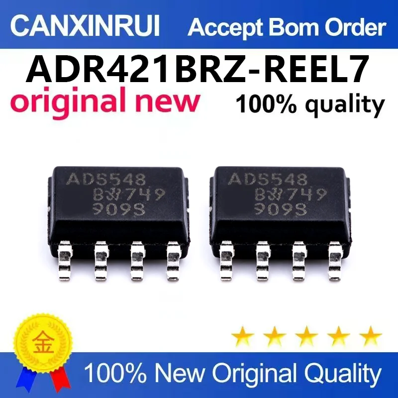 (5pcs-100pcs)Original genuine ADR421BRZ-REEL7 SOIC-8 2.5V high-precision reference voltage source IC chip