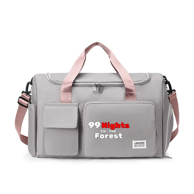 حقيبة سفر 99 ليلاً في الغابة، سعة كبيرة، محمولة ومتينة، حقيبة يد عصرية مطبوعة برسوم الرسوم المتحركة، هدية عيد ميلاد #5