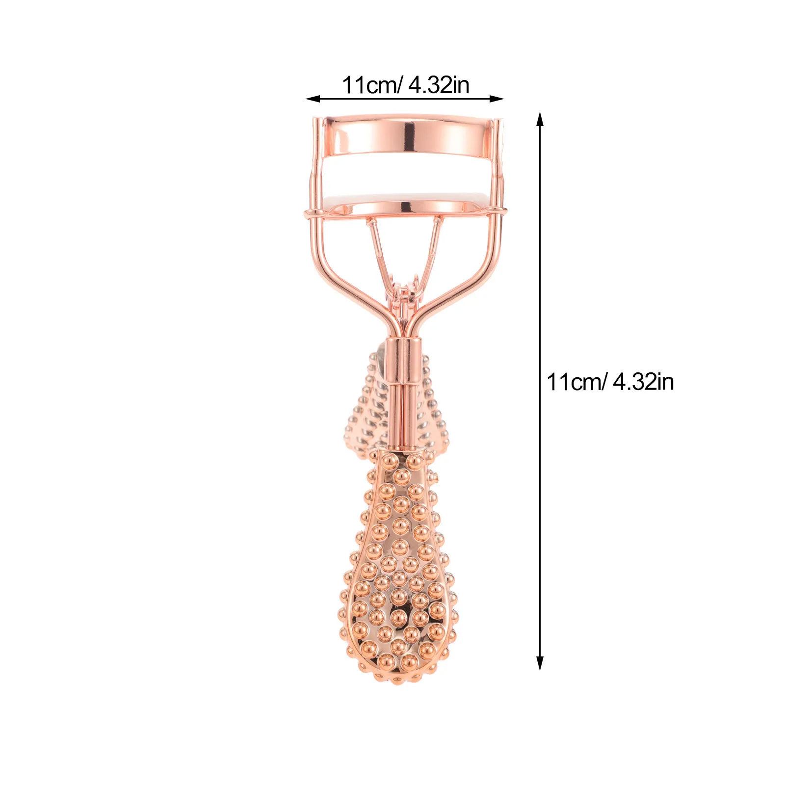 Rizador de pestañas de diseño ergonómico, herramienta portátil para rizar pestañas para mujeres, sin pellizco, suministros de maquillaje de pestañas naturales