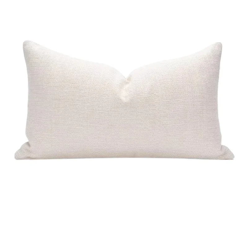

Home Decor Cream Creative Faxu Leather Pillowcase Cushion Cover with Bead Decoration