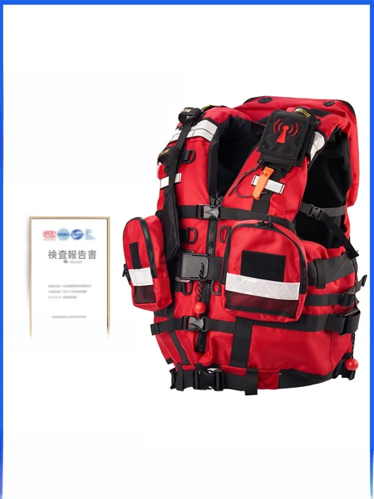 gilet-de-sauvetage-professionnel-haute-flottabilite-robuste-bleu-pour-intervention-incendie-et-secours-en-cas-d'inondation