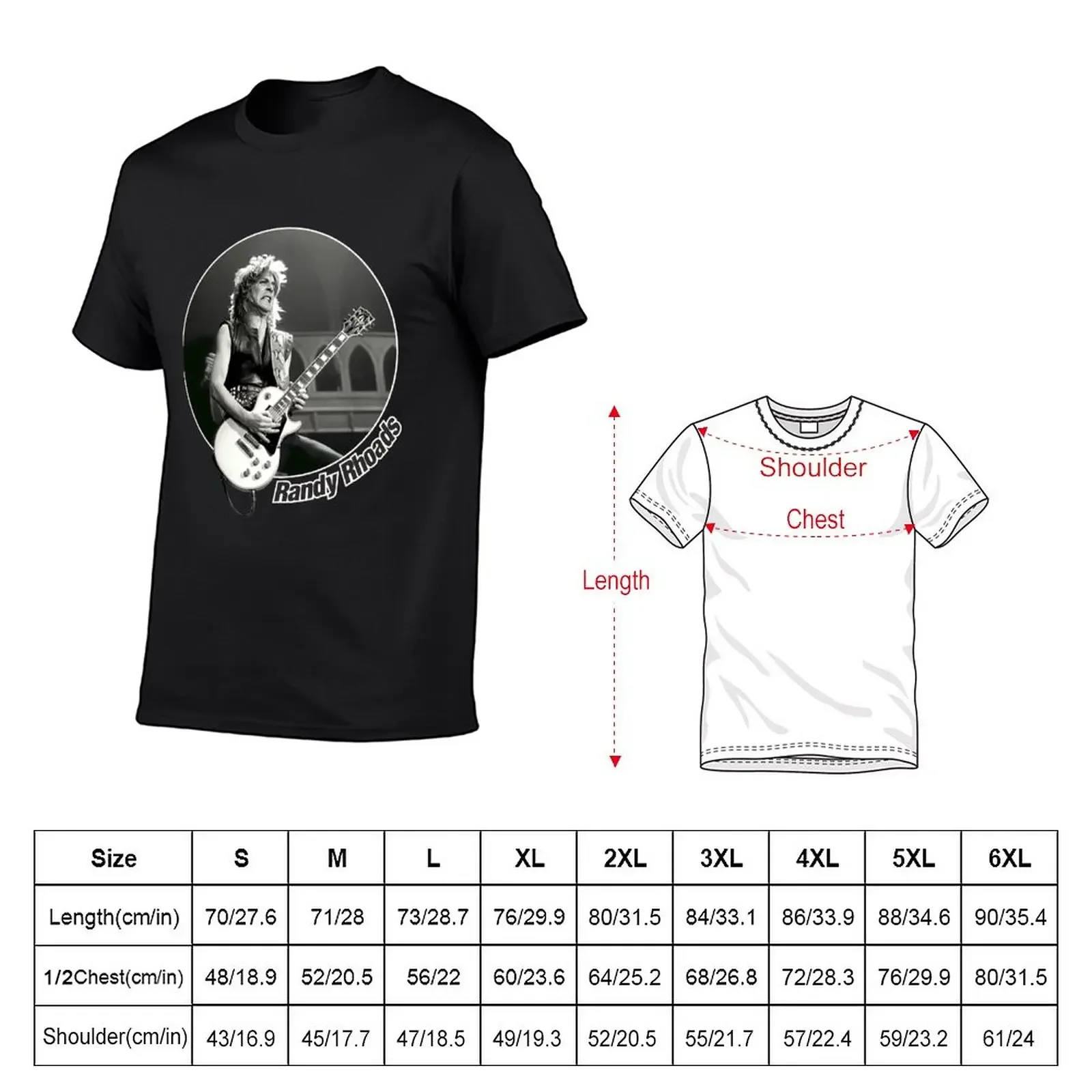 Randy Rhoads T-shirt classique T-Shirt graphic t shirt Short sleeve tee t shirt man plain t shirts men