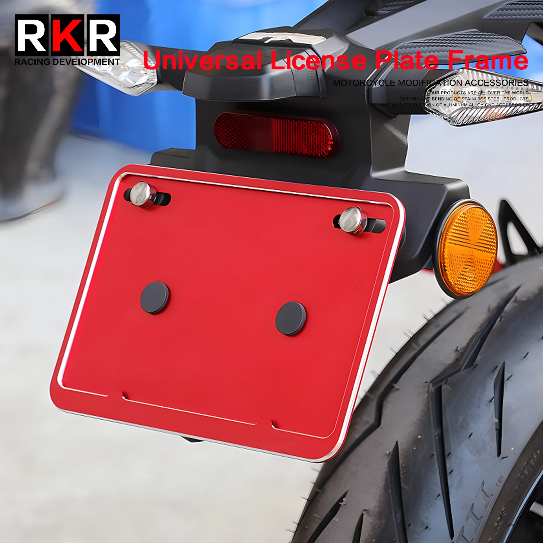 

Motorcycle Universal License Plate Mount Frame Rear Number Frame Bracket CNC Accessories for Kawasaki Zontes Benda Suzuki Honda