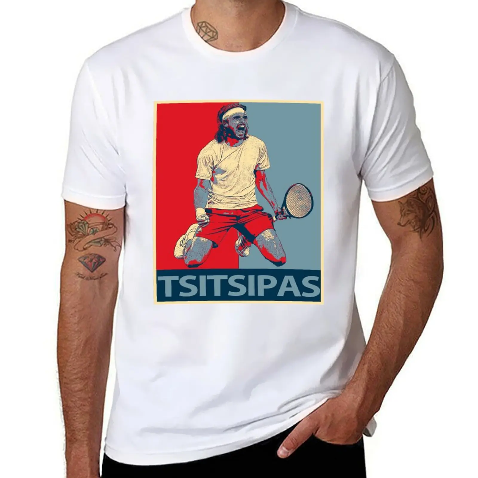 

Tsitsipas T-Shirt man tshirt man t shirt designer T-Shirt