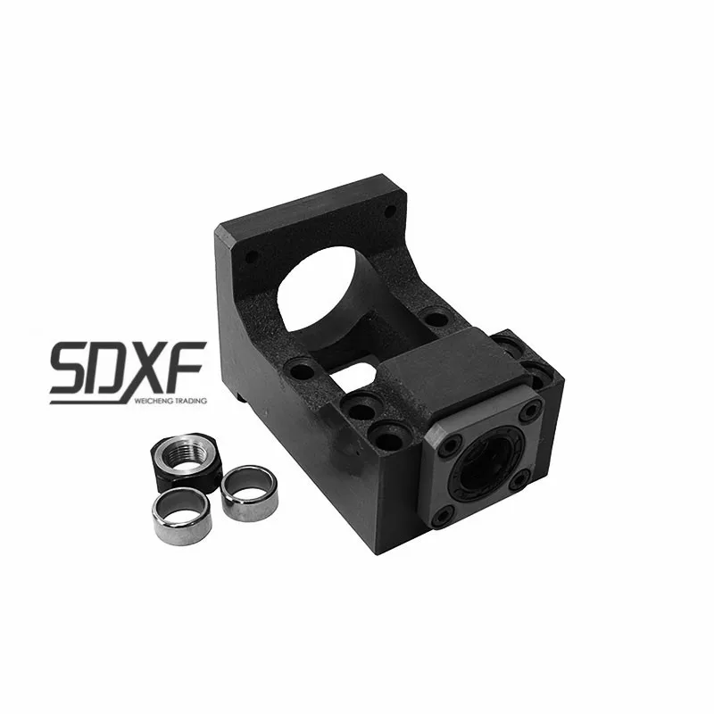 Imagem -02 - Base de Suporte a Motor de Ferro Fundido Preto Parafuso de Esferas Assento Integrado Adequado para Nema 32 34 42 52 Motores Hm20 Hm25 Hm30 Series c5 c7