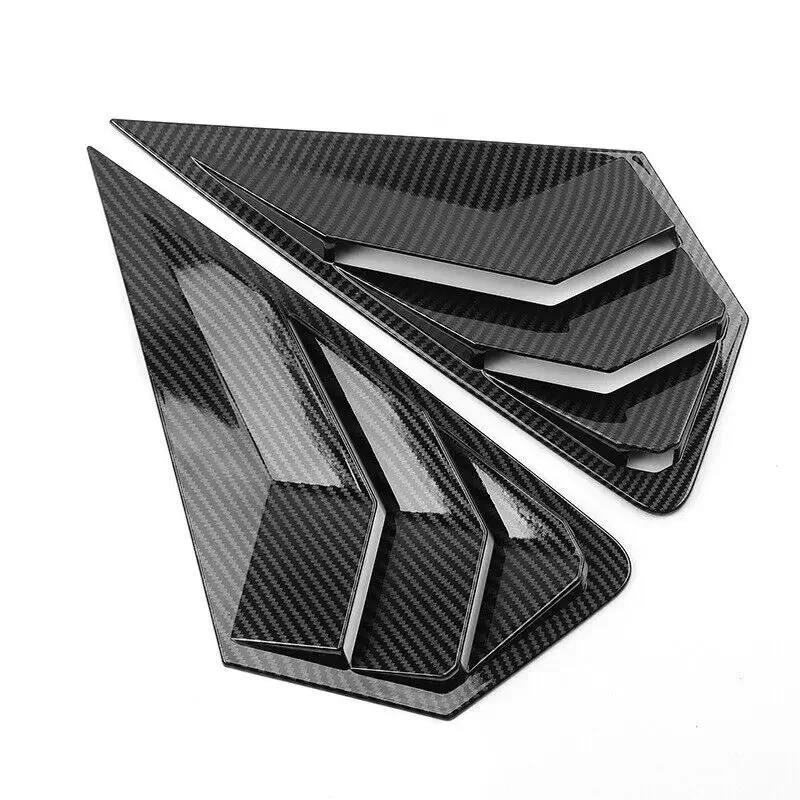 

Car Rear Louver Window Side Shutter Cover Trim Sticker Fit For Ford Mondeo Fusion 2022 2023 Vent Scoop ABS Carbon Fiber