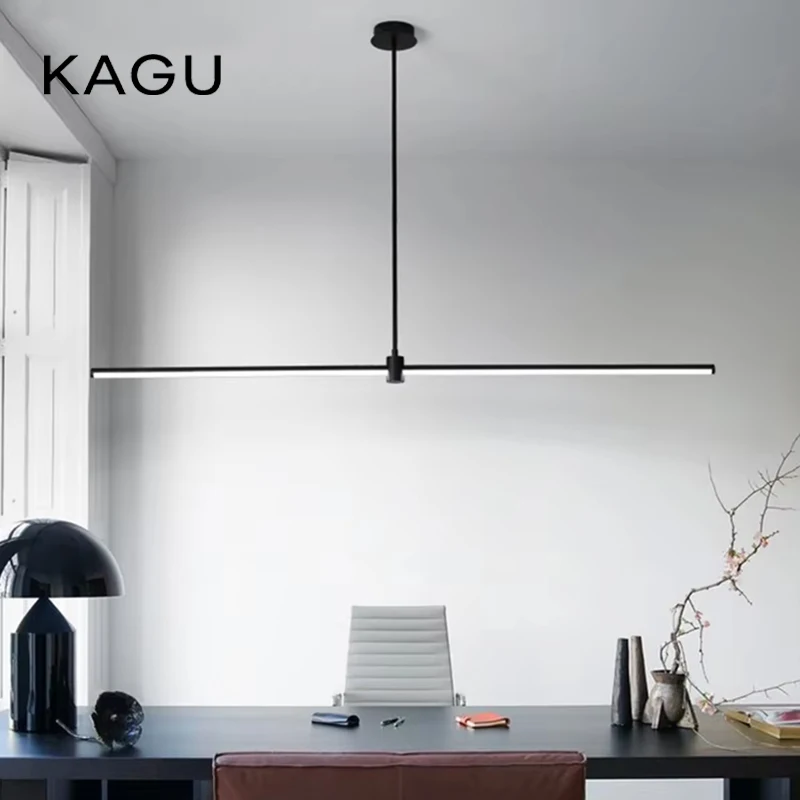 Modern Minimalist LED Long Pendant Lamp Surface Mounted for Dining Kitchen Living Home Lighting Fixtures Dimmable Ceiling Light