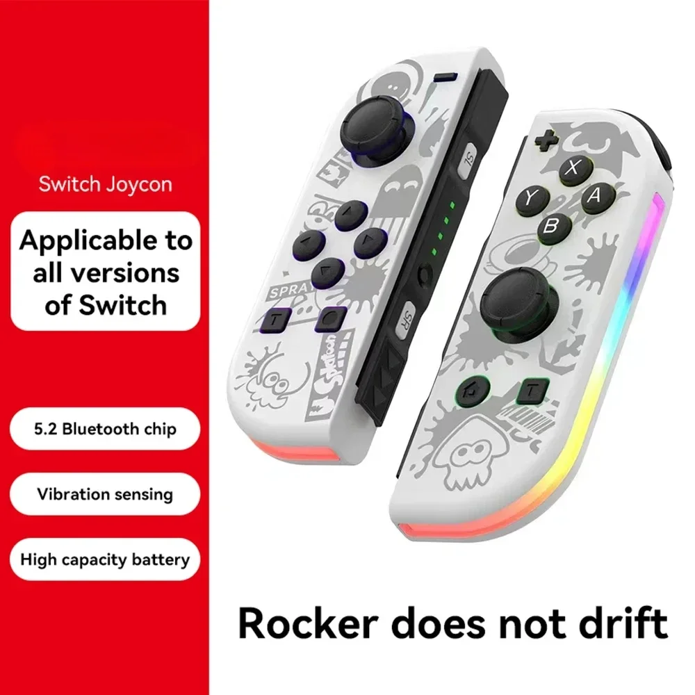 New BT 5.2 Controller  LED Switch L/R Joypad for Nintendo Switch/Lite/Oled JoyCon Gamepads Joystick with Dual Vibration Hot Sale