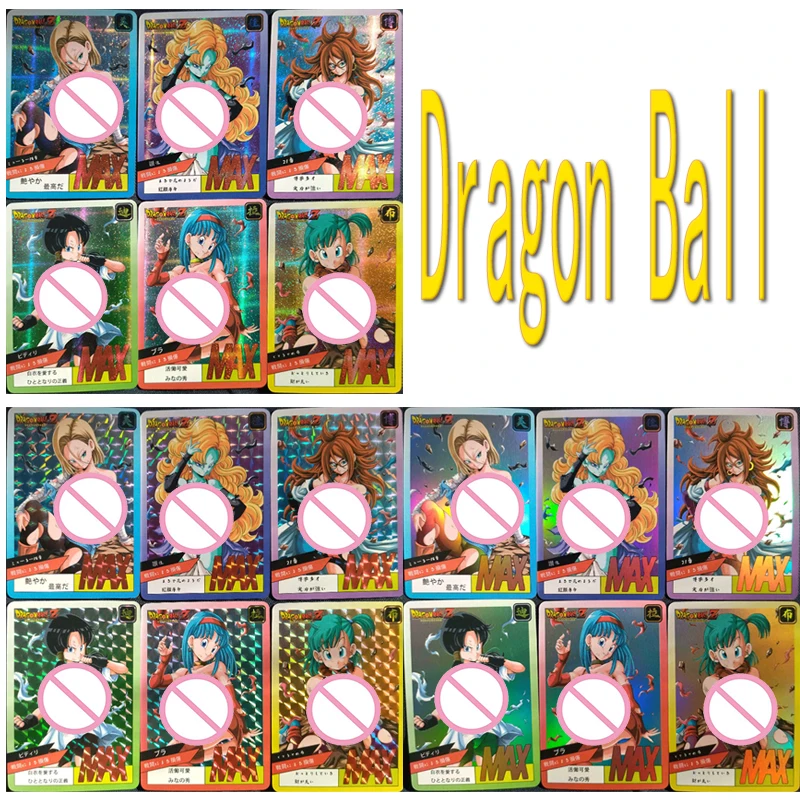 

New Anime Dragon Ball Android 18 Bulma Bulla War-Damaged Beauty Homemade Flash Cards Game Collection Birthday Christmas Gifts