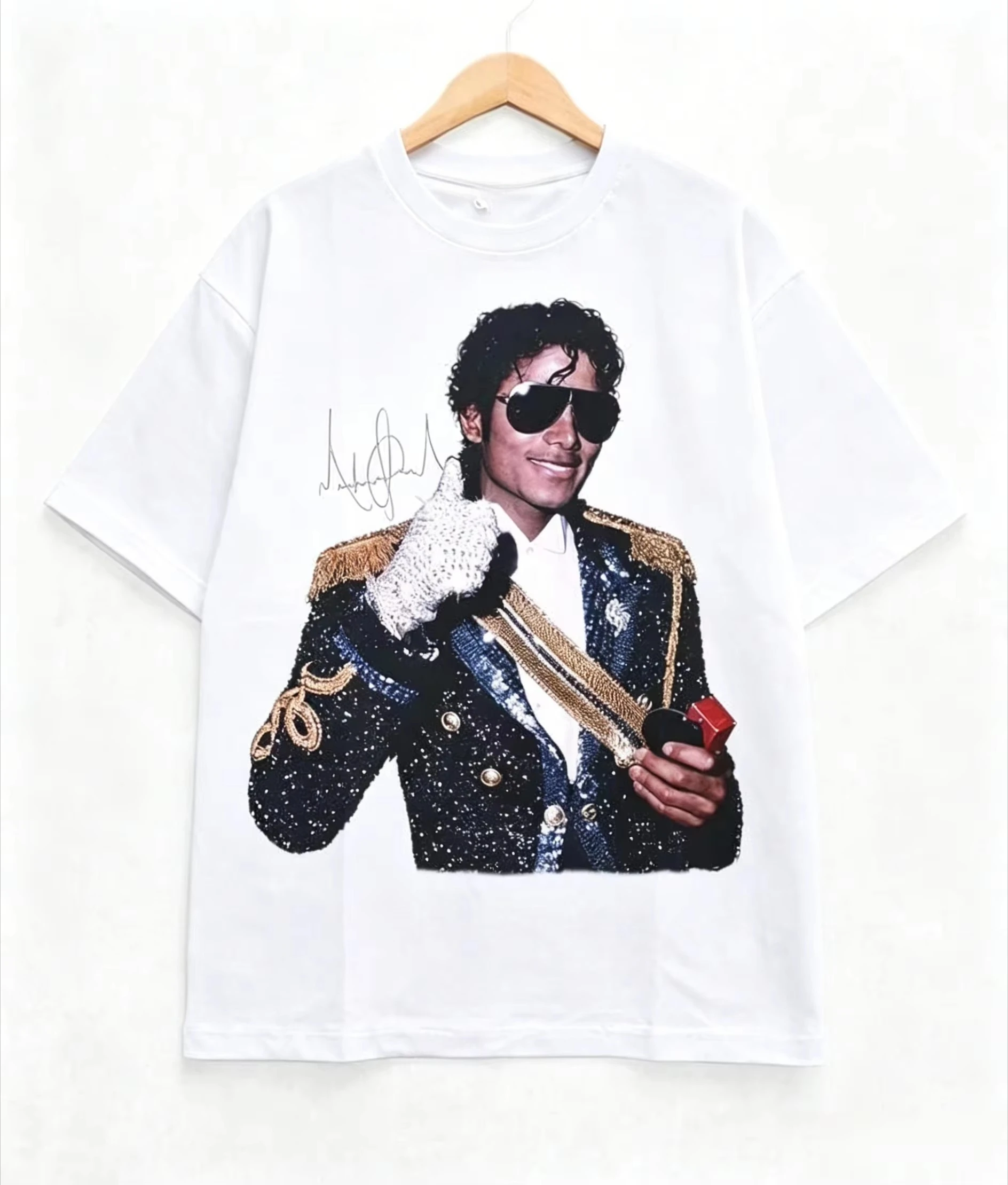 2026 New Michael Jackson Family Matching Oversized Unisex Streetwear TShirt Vintage Pop Singer Portrait Print Short Sleeve Tees