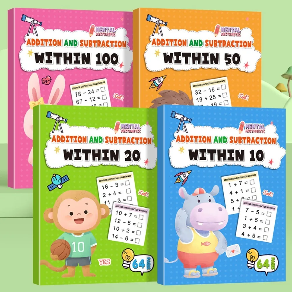 Addition and Subtraction Workbook 10-100 Math Drills for Grade 1 Students Number Sense Early Learning Practice Book