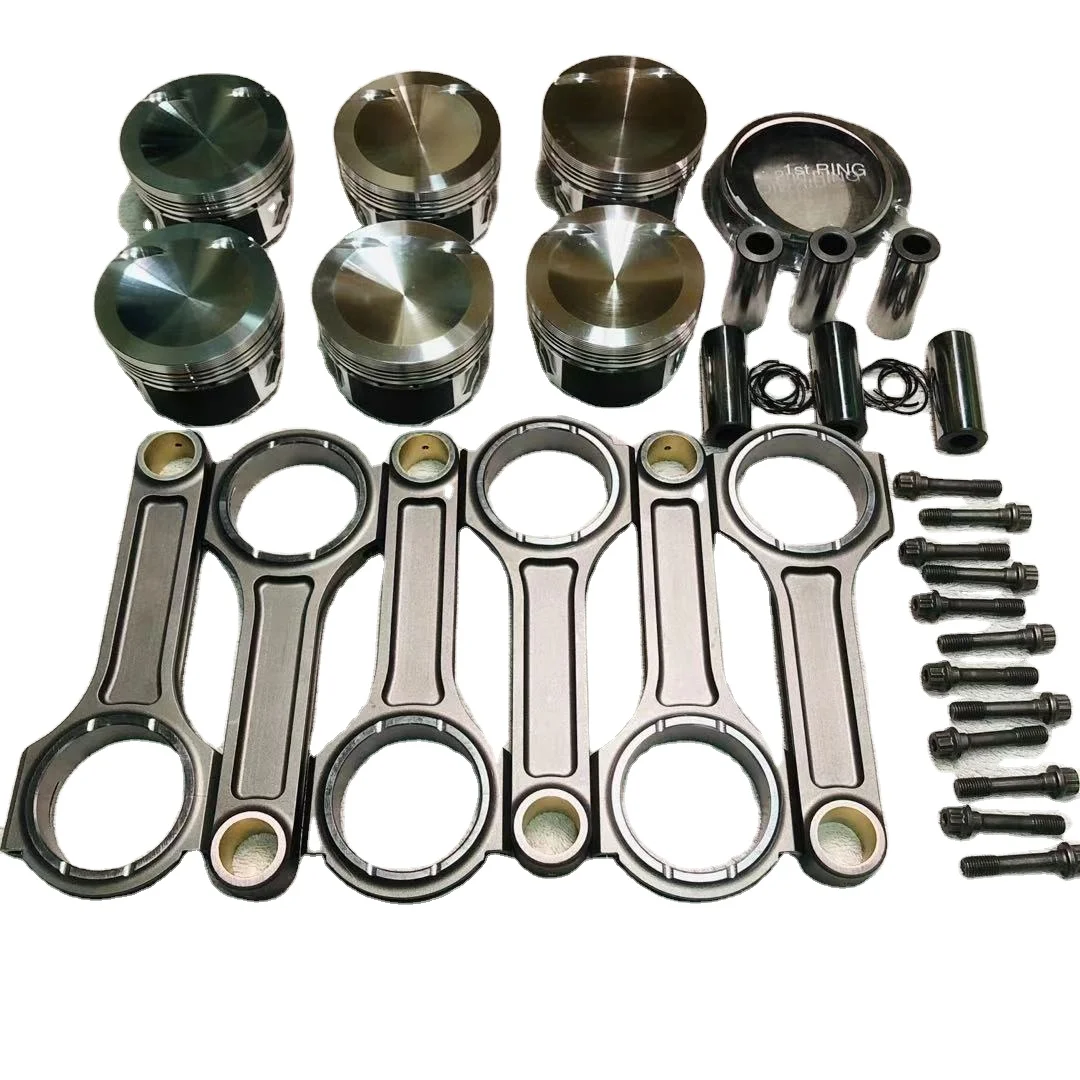 82.5mm CR 9.5:1 Piston QX Beam Rod kit Forged Pistons Forged Connecting Rods For AUDI A6 3.0T 3.0TFSI CAJA CCAA