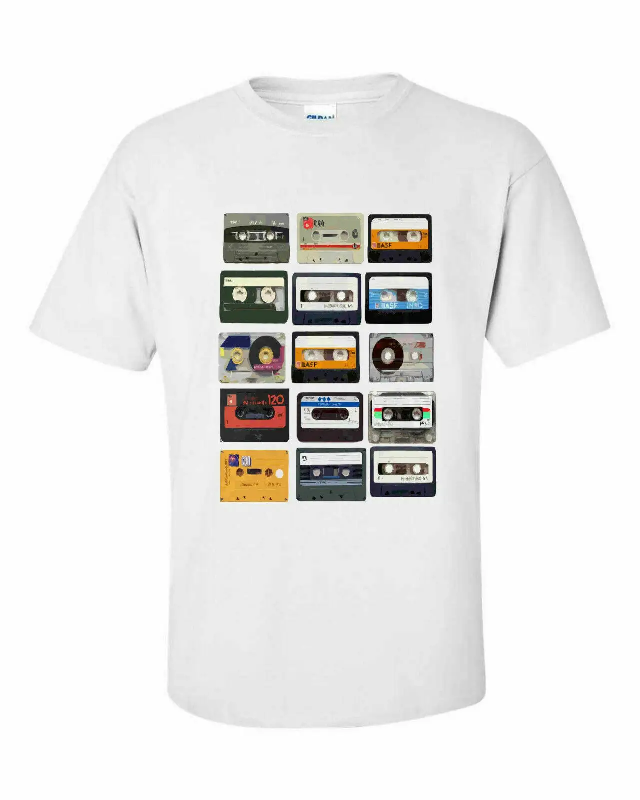 

Cassettes Retro Old Skool 80's Classic Funny Mens Regular Fit Cotton T-Shirt