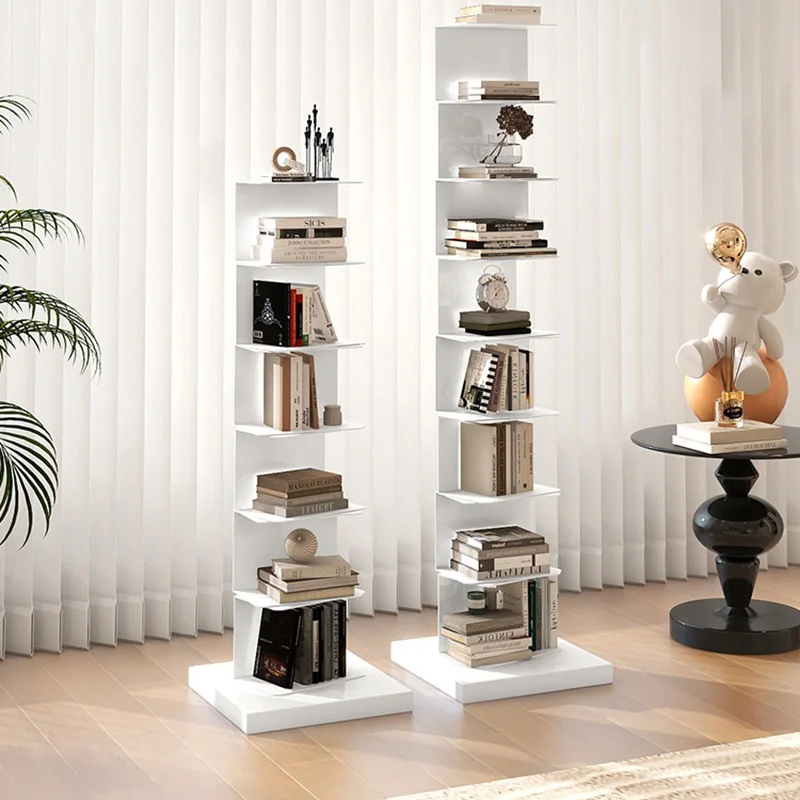 Story Shelf Bookcase Moving Wall Wooden Bookcase Prefabricated Mobile Organizer Librero Organizador Mueble Italy Furniture