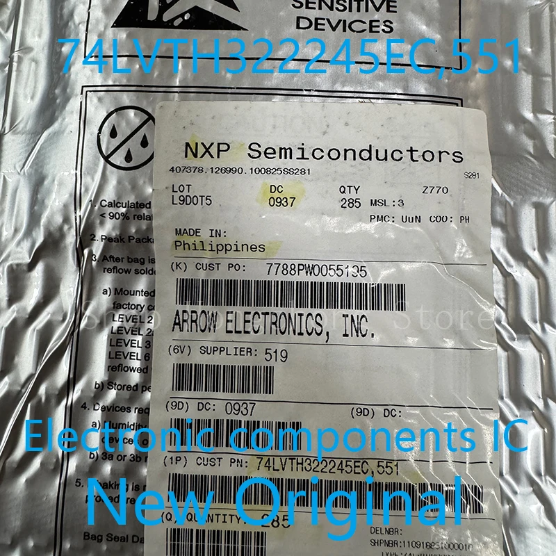 New Original 74LVTH322245EC 74LVTH322245 322245 74LVTH322245EC,551 Bus XCVR Quad 32-CH 3-ST 96-Pin LFBGA Tray IC CHIP 5PCS