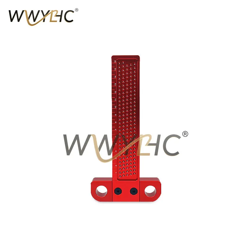 Woodworking Aluminum Alloy T-shaped Ruler Hole Marking Ruler