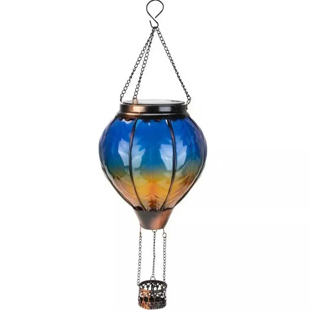 Metal Indoor Outdoor Yard Garden Hanging Decoration Hot Air-Balloon Wind Spinner Wind Chimes  Hanging Decorations