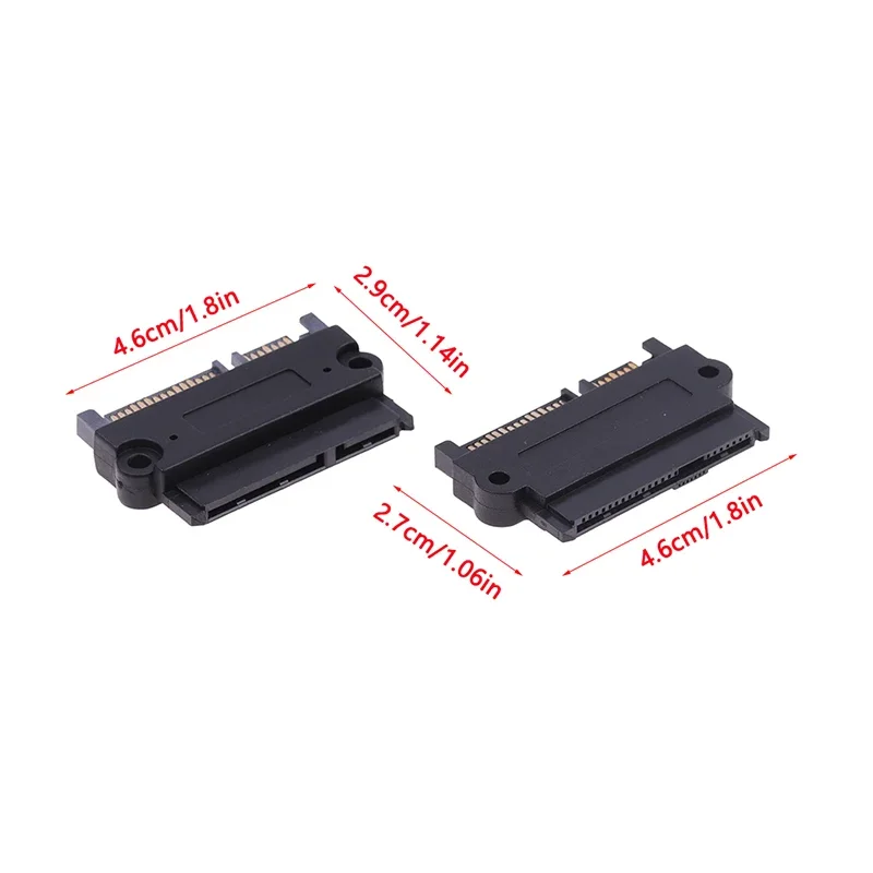 Adapter SAS na SATA 6 Gb/s SFF-8482, kąt 180 stopni, prosta głowica SFF-8482, wytrzymały, przenośny do PC, 1 sztuka
