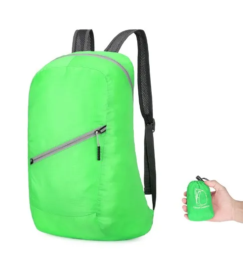 Portable Foldable Skin Canvas Backpack Outdoor Backpack with Lightweight Material All-match Backpack for Mountaineering Travel