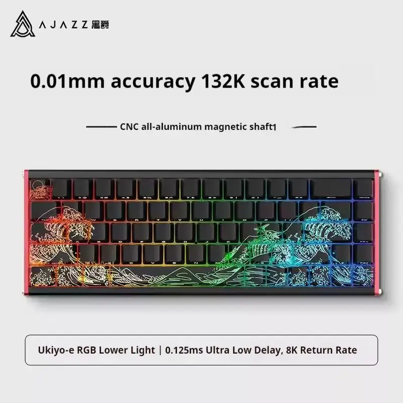 Ajazz Alux68 Magnetische as Bedraad mechanisch toetsenbord Volledig aluminium Cnc Contourlijn Aangepast Hot Plug Gaming Esports-toetsenbord