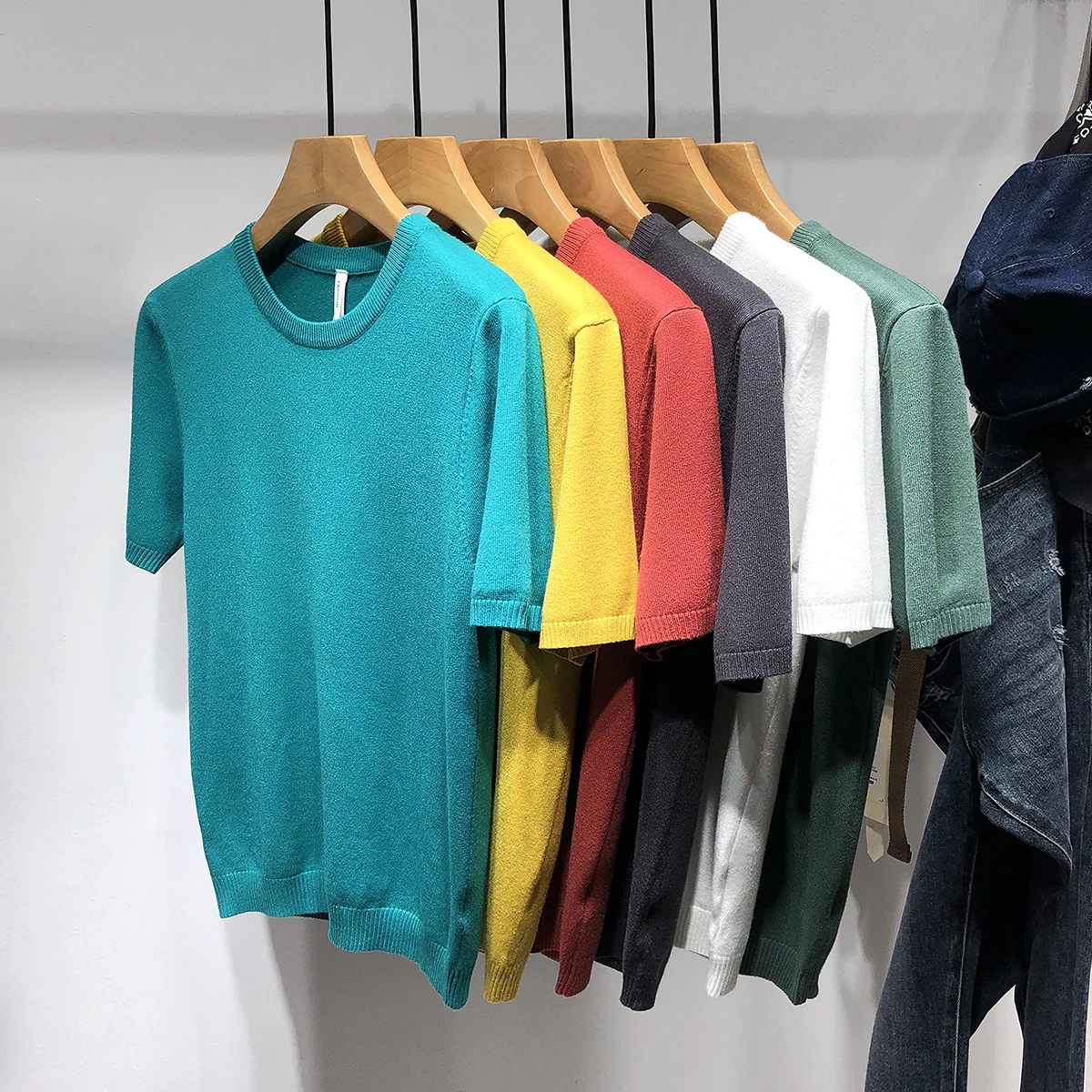 

Облегающий круглый вязаный свитер Ne ор Све ф Све Верхняя мужская мода Корейский сле Осень Зима Цвет