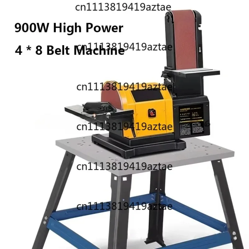 Industrial Belt Disc Sander 900W 220V Adjustable Table Metal Wood Polishing Processing Equipment
