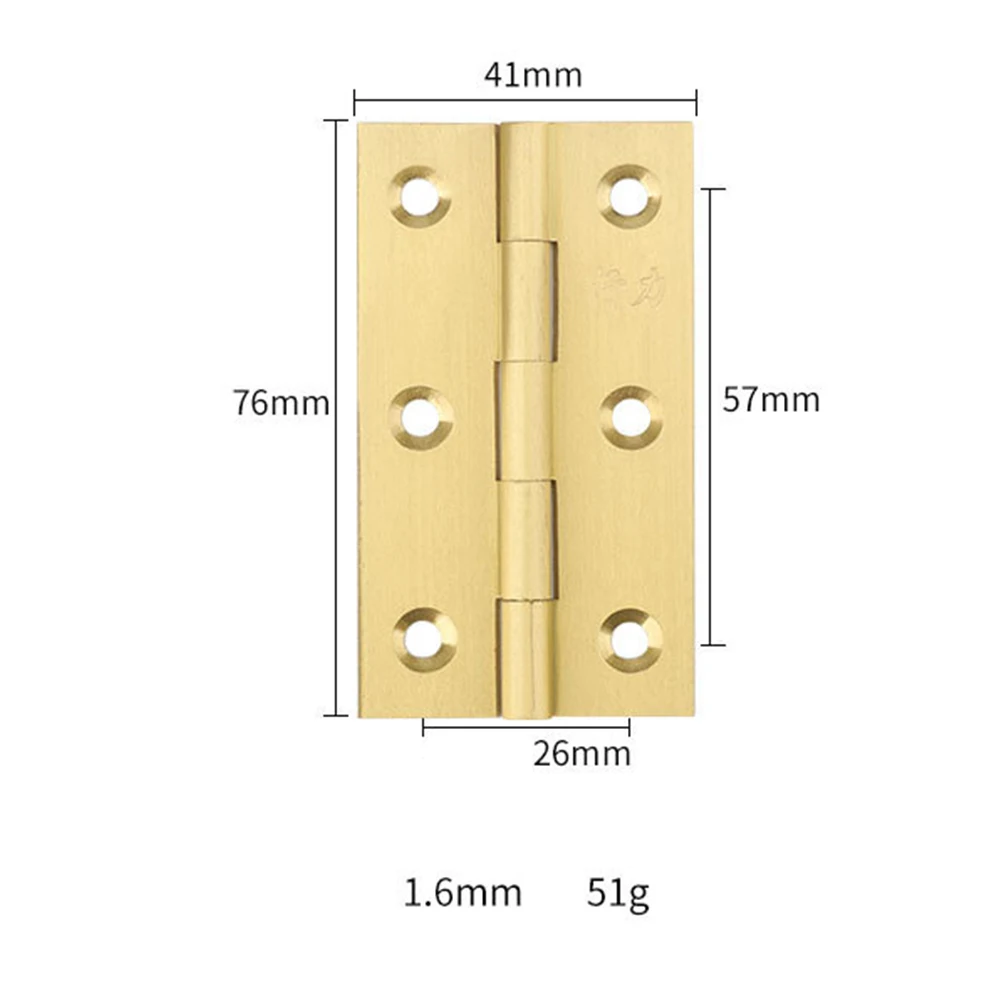 

6PCS Copper Hinges Modern Door H Garage Hide Lid Mute Bearing Durable Smooth Closing Furniture Home Decor Jewelry Box