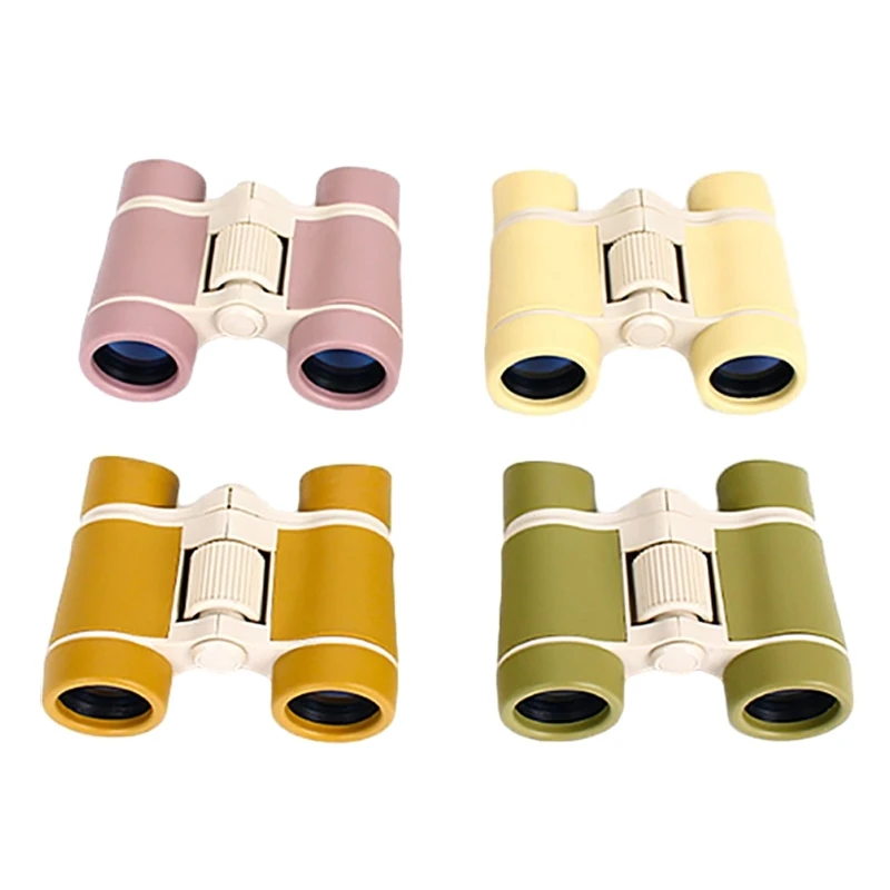 4x30 Kids Binocular Telescope Pocket Binocular Telescope Double Barrels Telescope for Sightseeing, Hikings, Campings