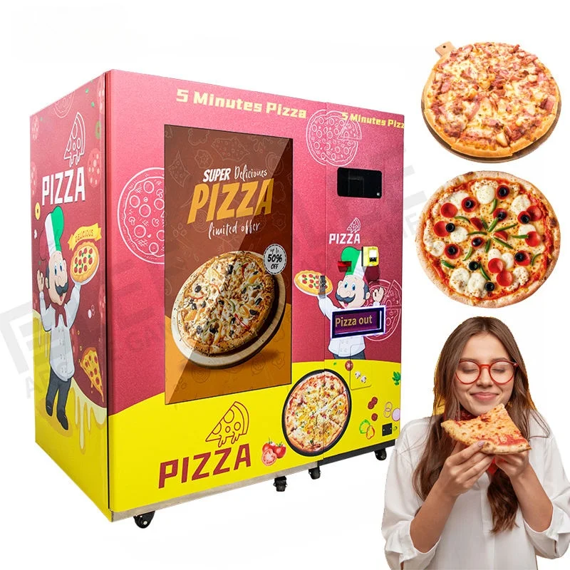 Customized Hot 24-Hour Touch Screen Smart Pizza Vending Machine Automatic Business Commercial Self-Serve Pizza Maker
