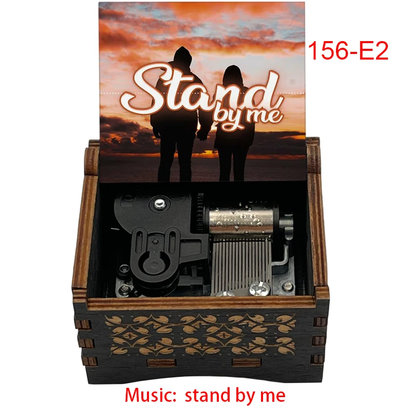 Wooden Music Box Stand By Me, Antique Vintage Craft Unique Musical Boxes, Gifts for Lover Boyfriend Girlfriend Husband Wife