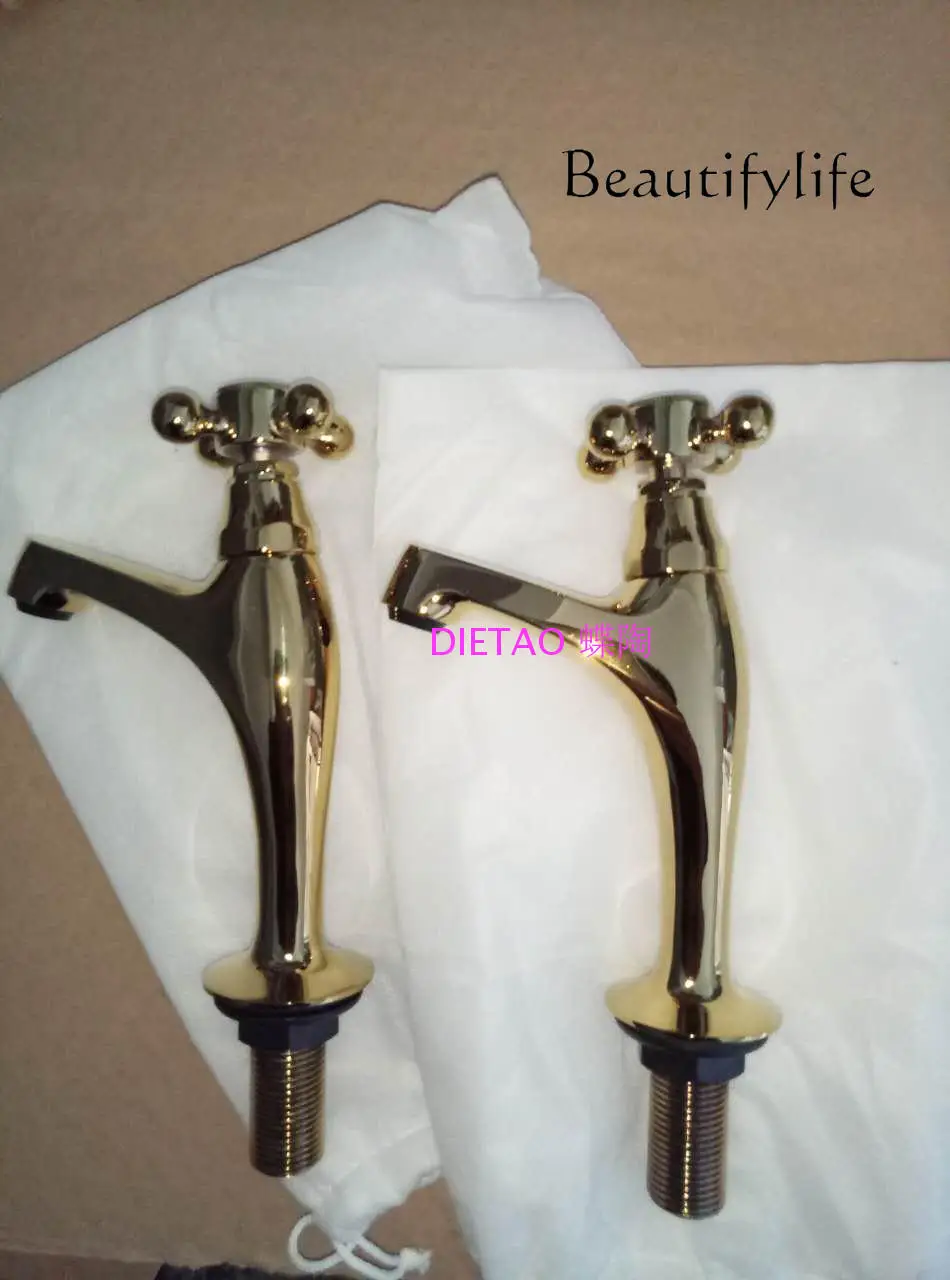 

Bathroom, British high-necked faucet, retro-style classical basin faucet, multi-color optional