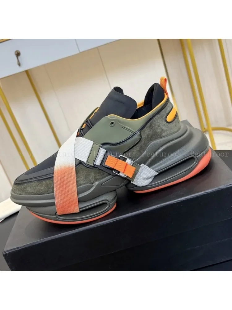 2025 Vrouwen Nieuwe Platform Sneakers Gekruist Mannen Casual Wandelen Sport Loafers Patchwork Maat 35-46 Running Strap - afbeelding 2
