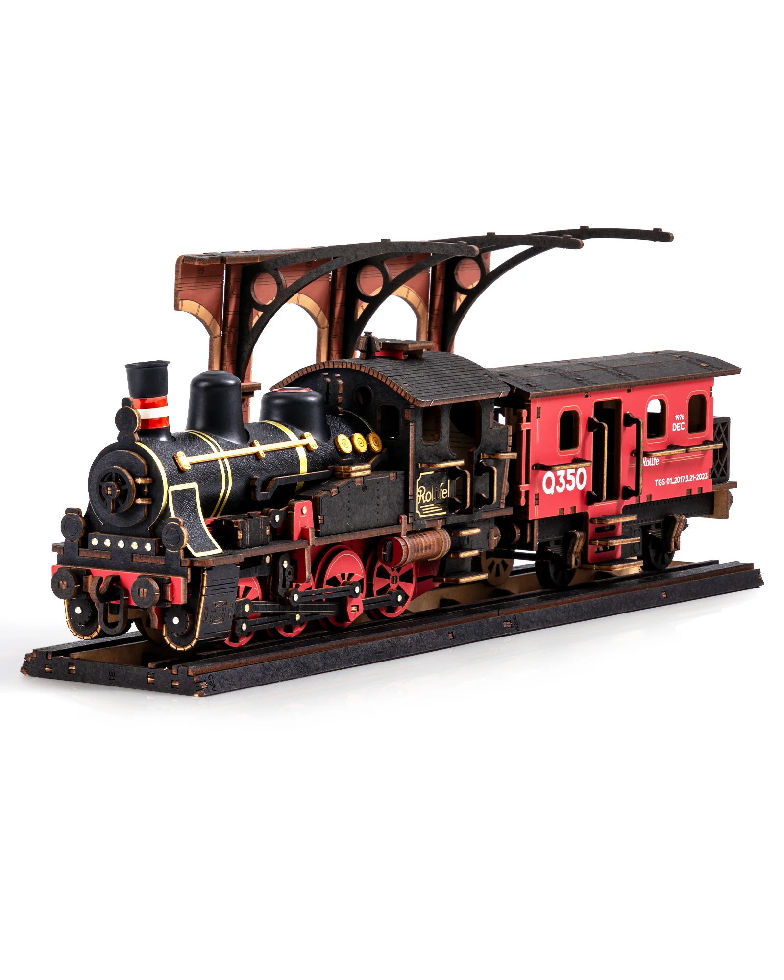 Robotime Dampfzug-Modellbausätze, 3D-Holzpuzzles, Heimdekoration, Bastelgeschenke für Erwachsene, Männer, Jungen und Mädchen