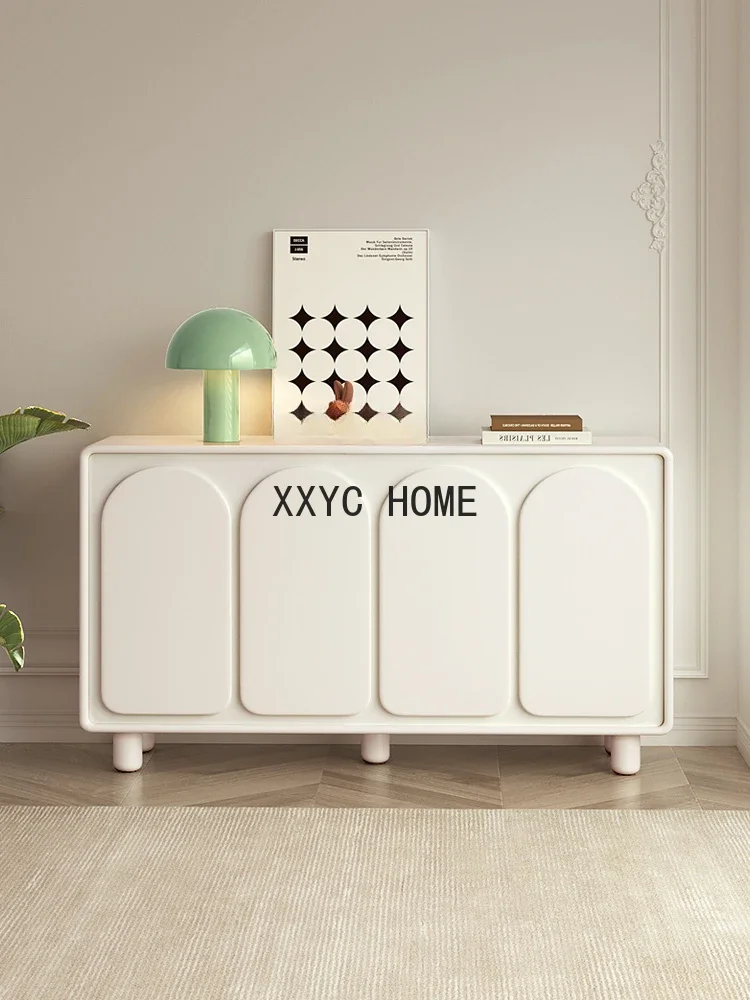 

Шкаф-буфет в кремовом стиле, шкаф для хранения, простой белый шкаф, шкафчик для вина, боковой шкаф