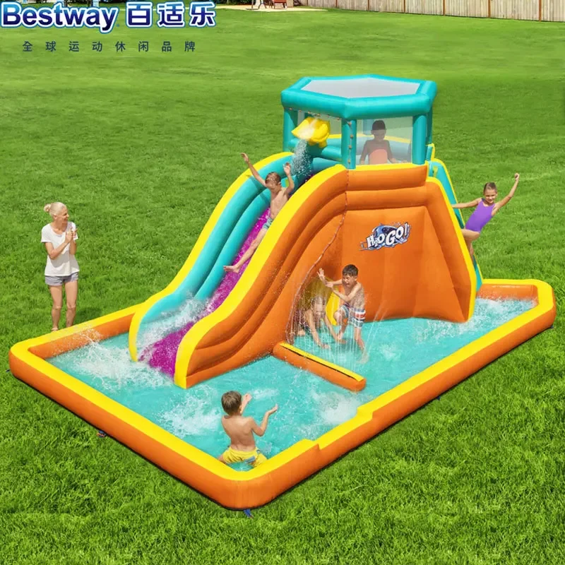 Children's inflatable castle outdoor mobile water park slide children play water pool facilities