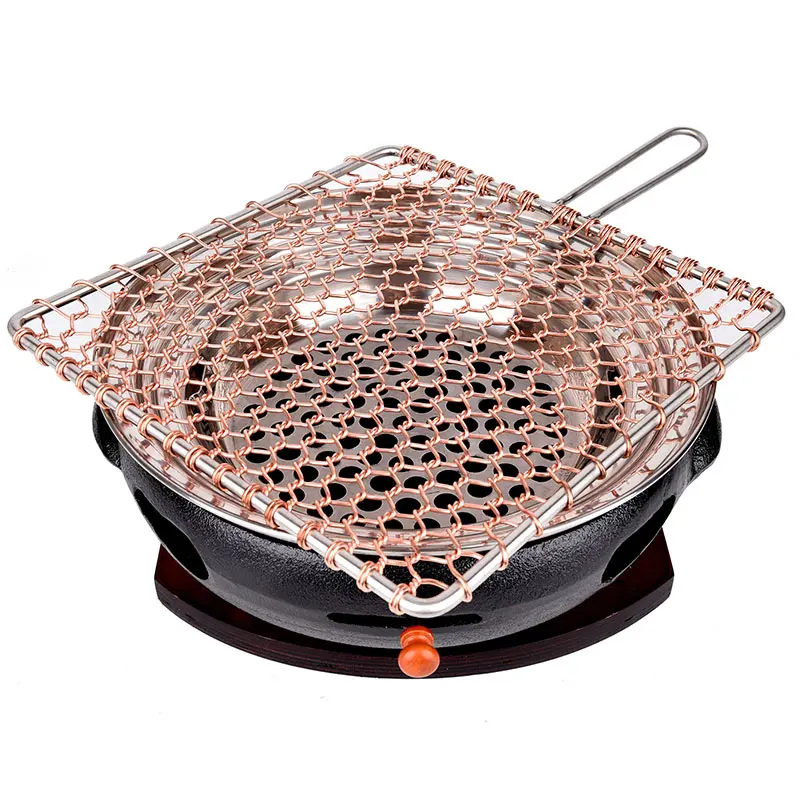 

Chinese Charcoal Grill Stove Cast Iron Meat Roasting Pan Roast Meat Shop Household Barbecue Plate Charcoal Fire